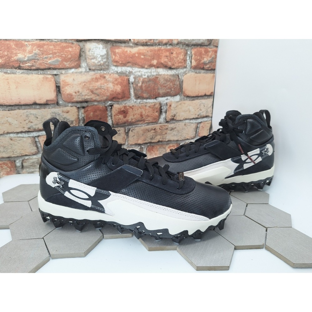 Under Armour Harper 10 Pro TPU Mid Baseball Cleats Men's 11 NEW UA Black Cream